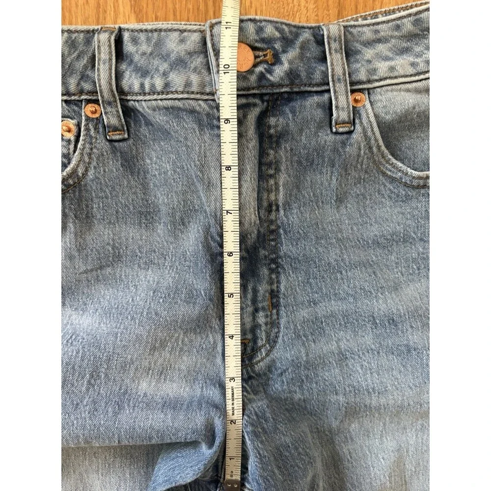 J Crew Curvy Wide Leg Raw Hem Cropped Jeans Size 27